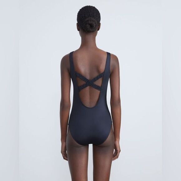 Lafayette 148 NWT L148 SWIM ONE-PIECE Deep Basil Size XS - Picture 2 of 11